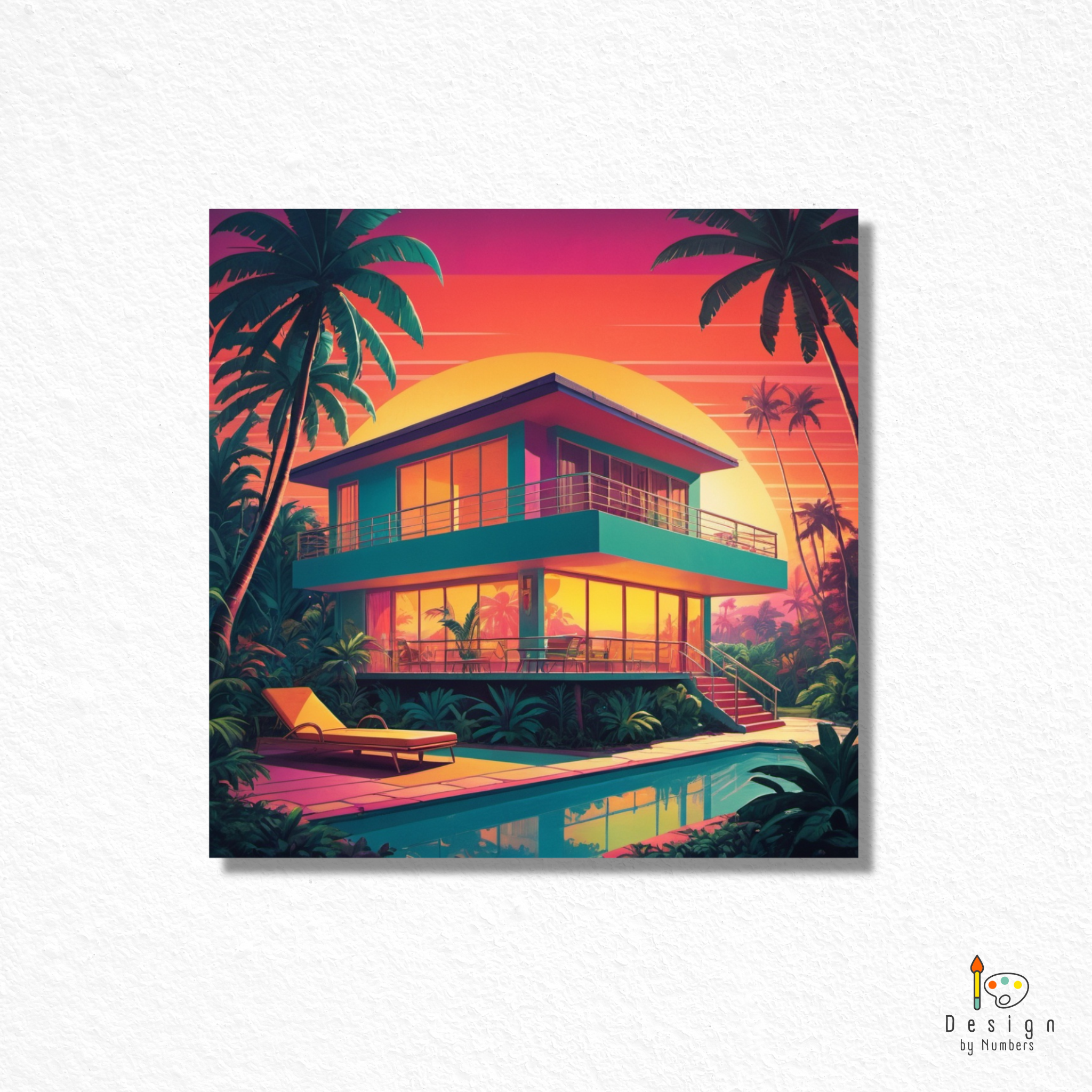 Tropical Bungalow- Paint By Numbers