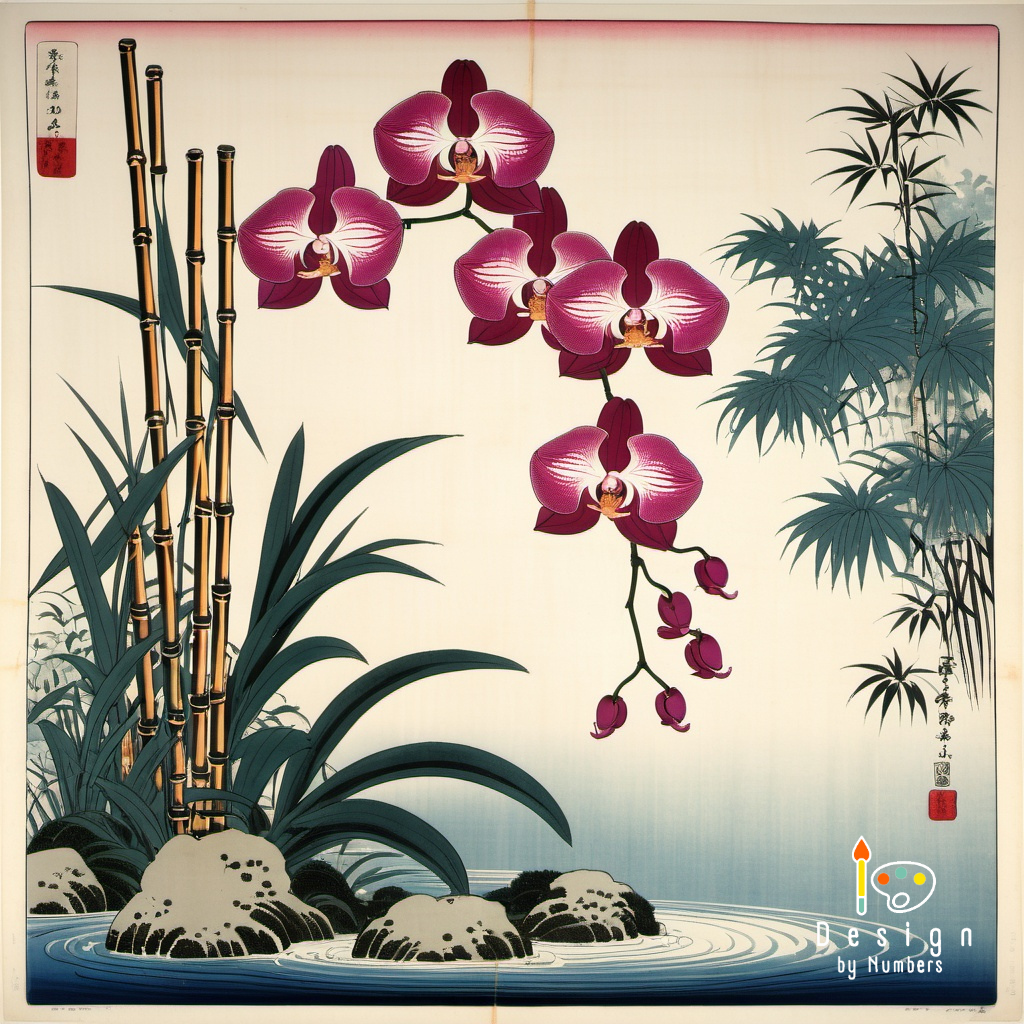 Mount Fuji Orchids- Paint By Numbers