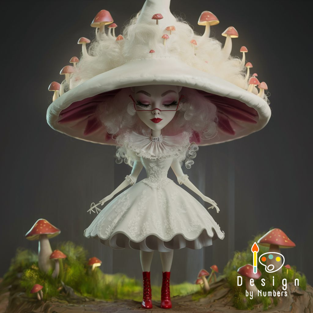 Mushroom Fairy- Fantasy- Paint by Numbers