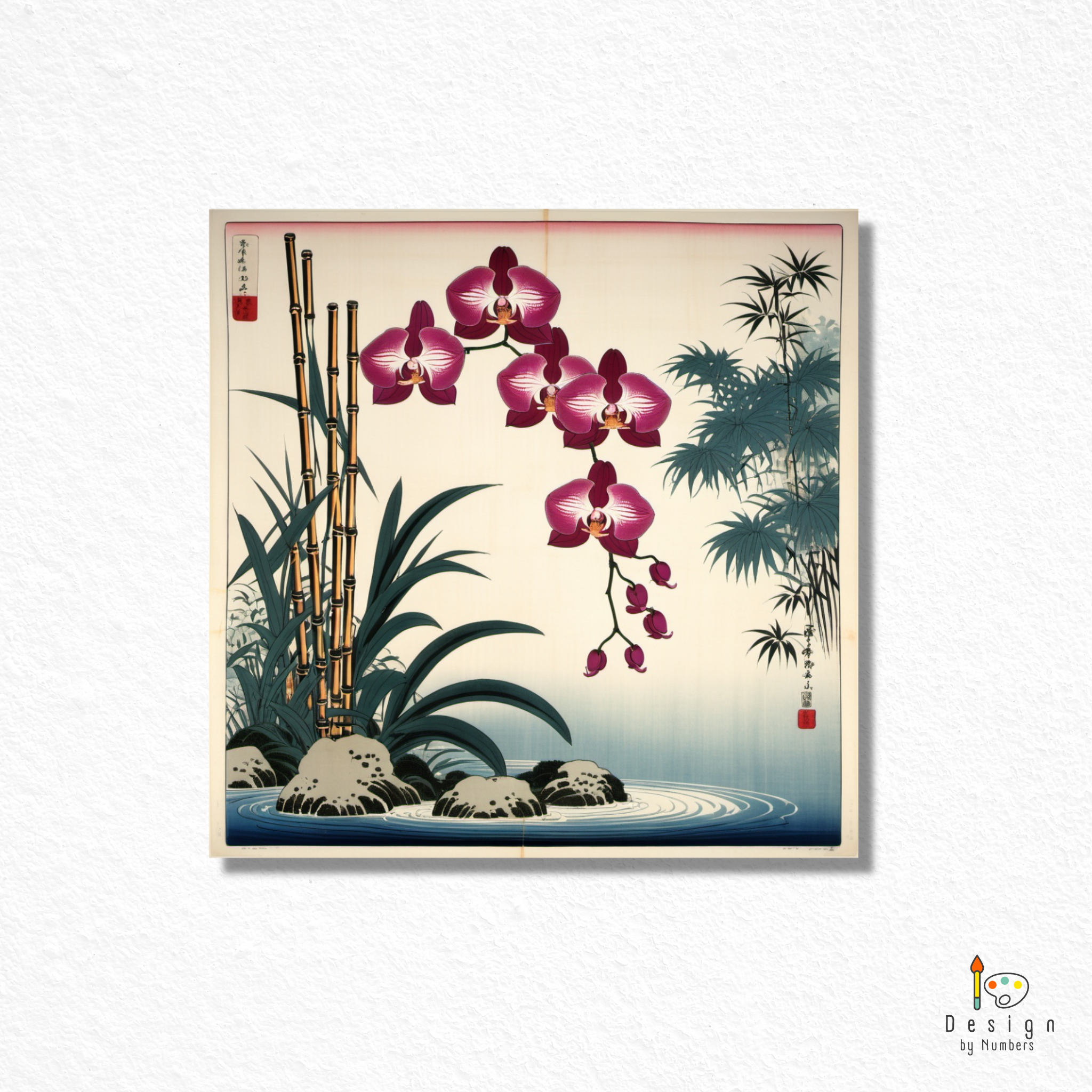 Mount Fuji Orchids- Paint By Numbers