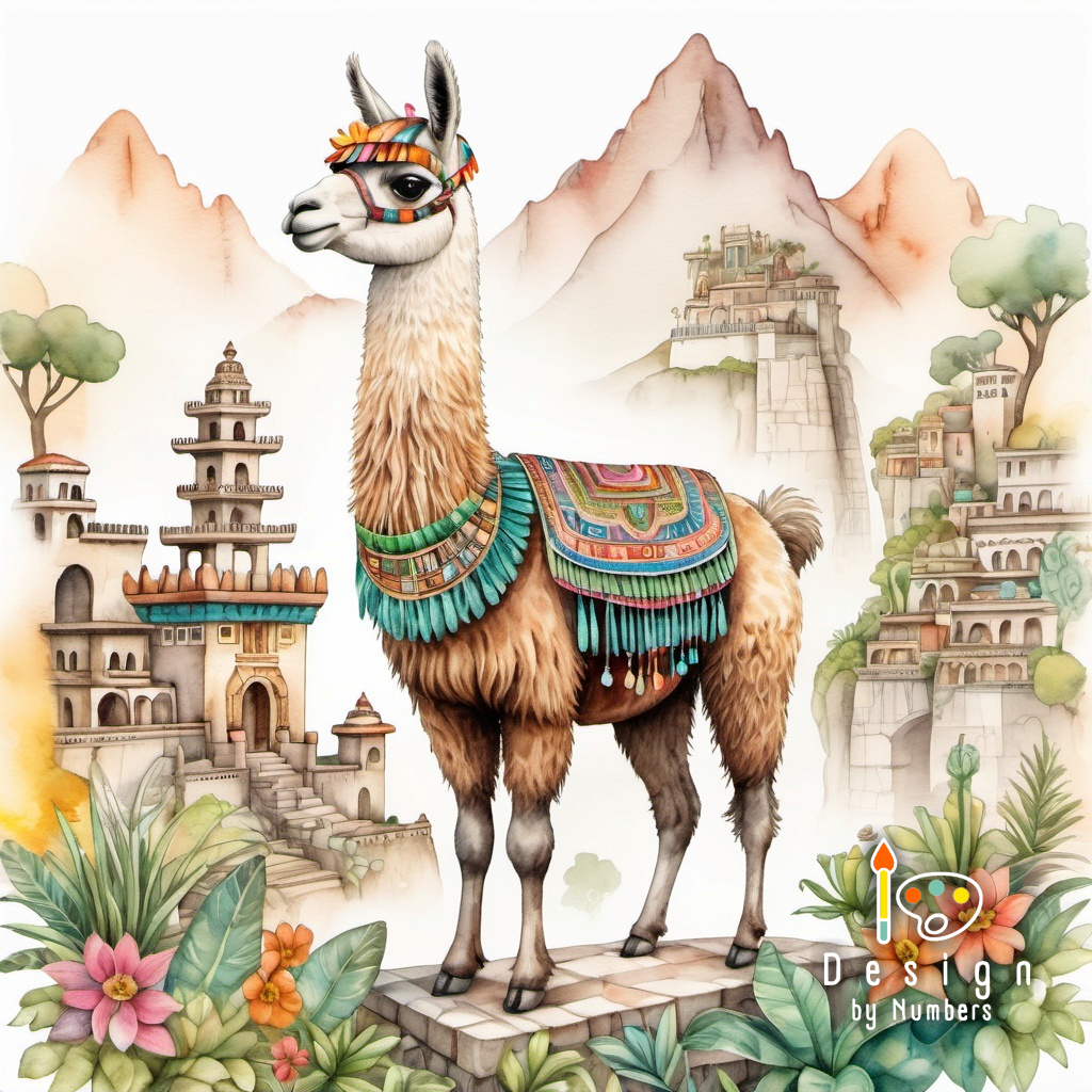 Pachamama's Pet Alpaca- Paint By Numbers
