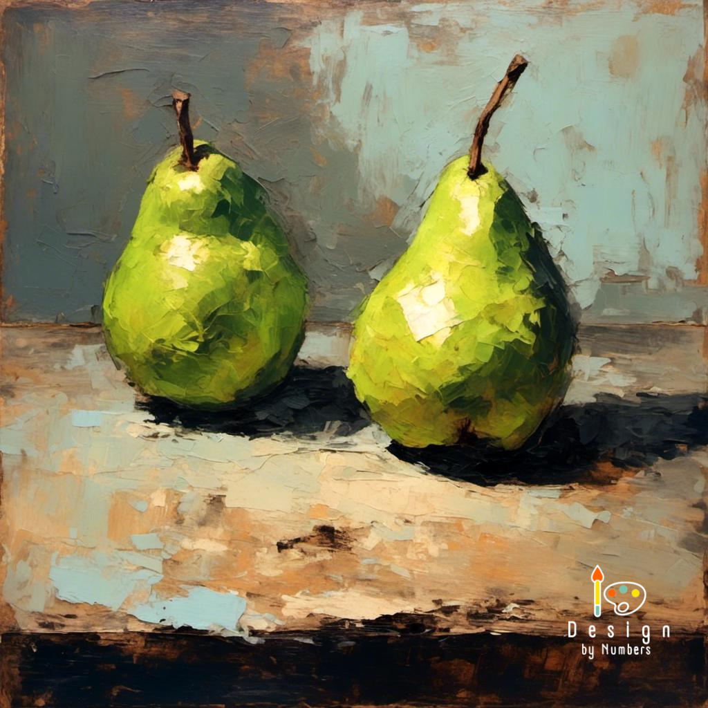 Pear in Oil- Paint By Numbers