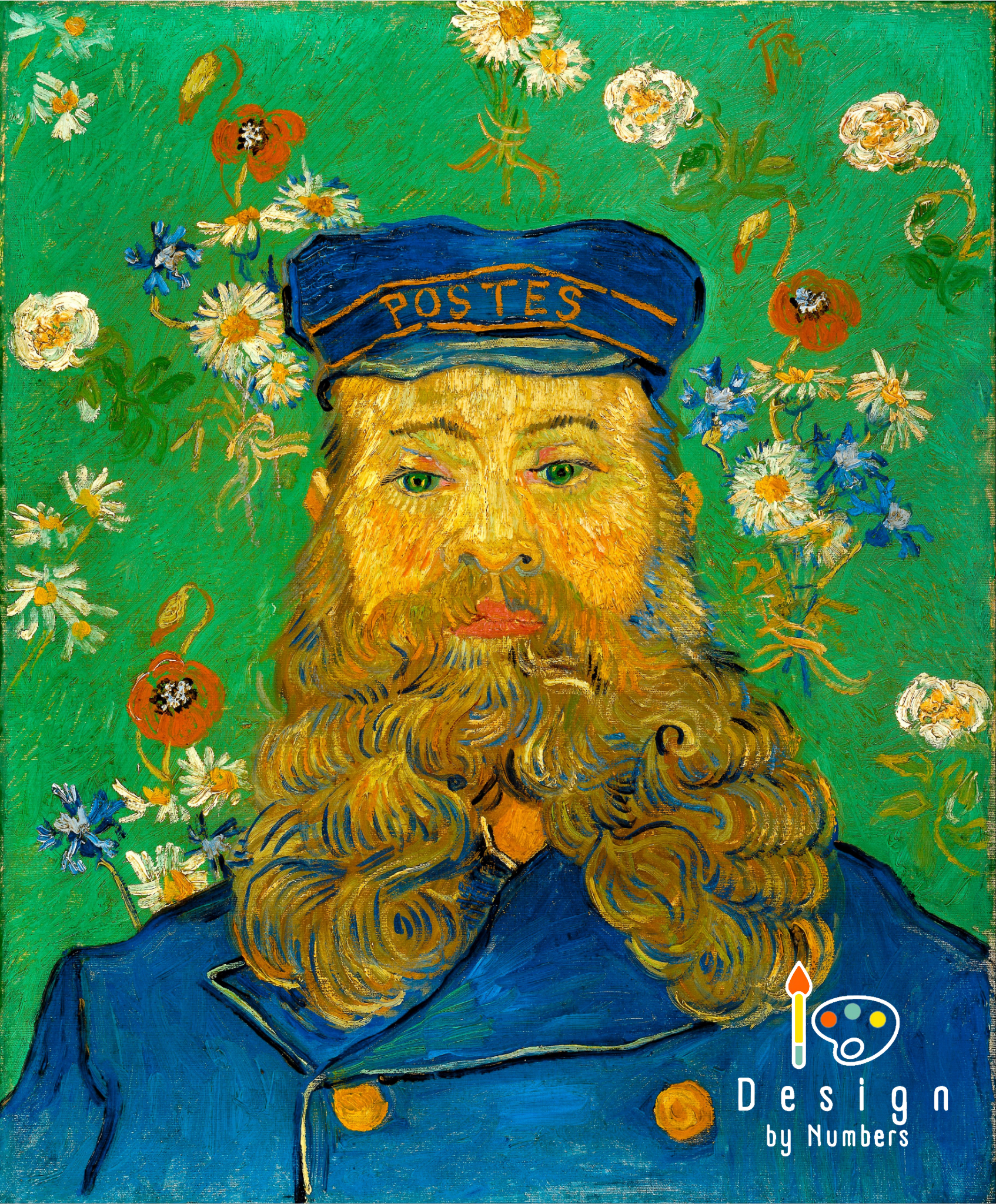 Portrait of the Postman Joseph Roulin- Vincent van Gogh- Paint by Numbers