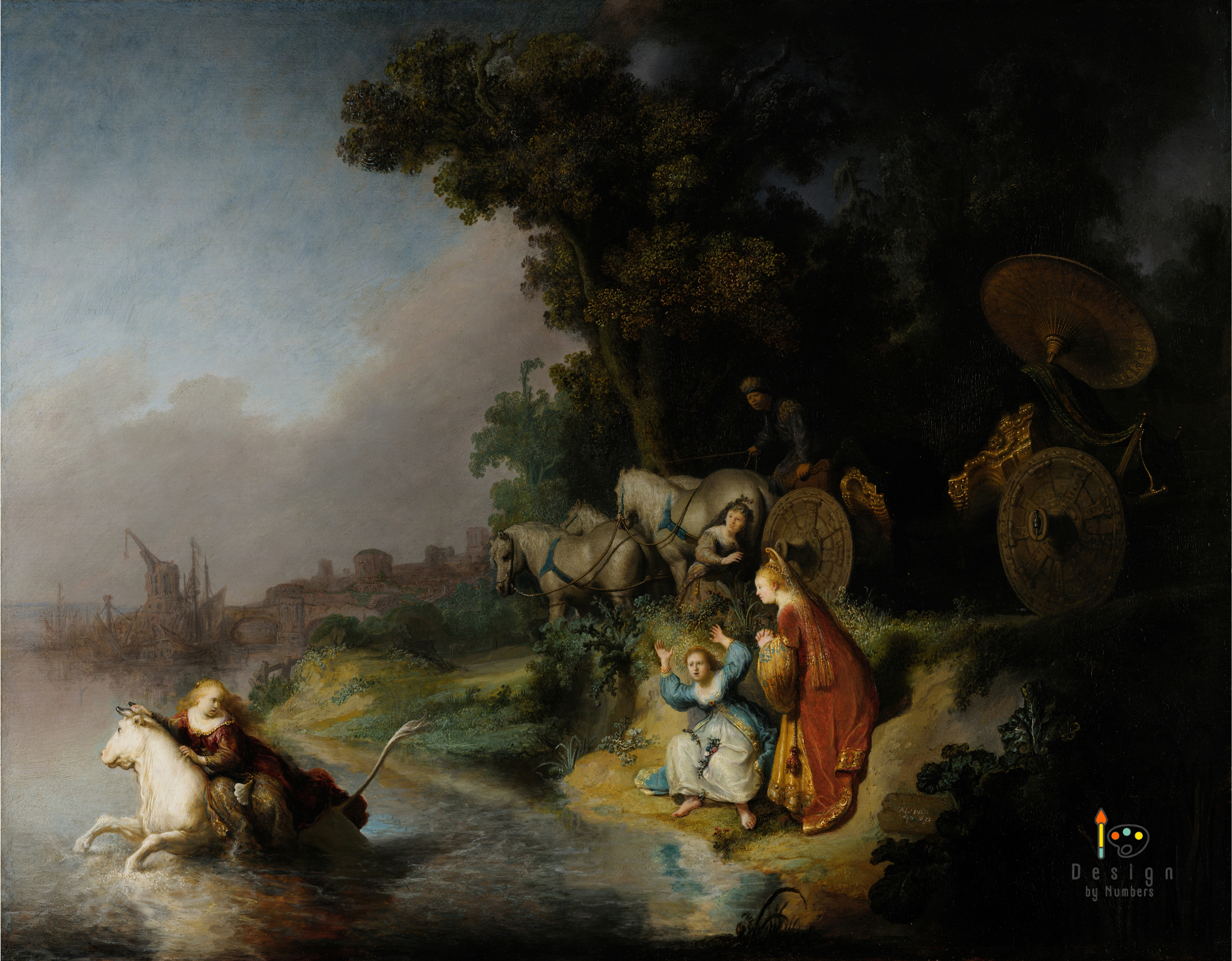The Abduction of Europa - Rembrandt - Paint by Numbers