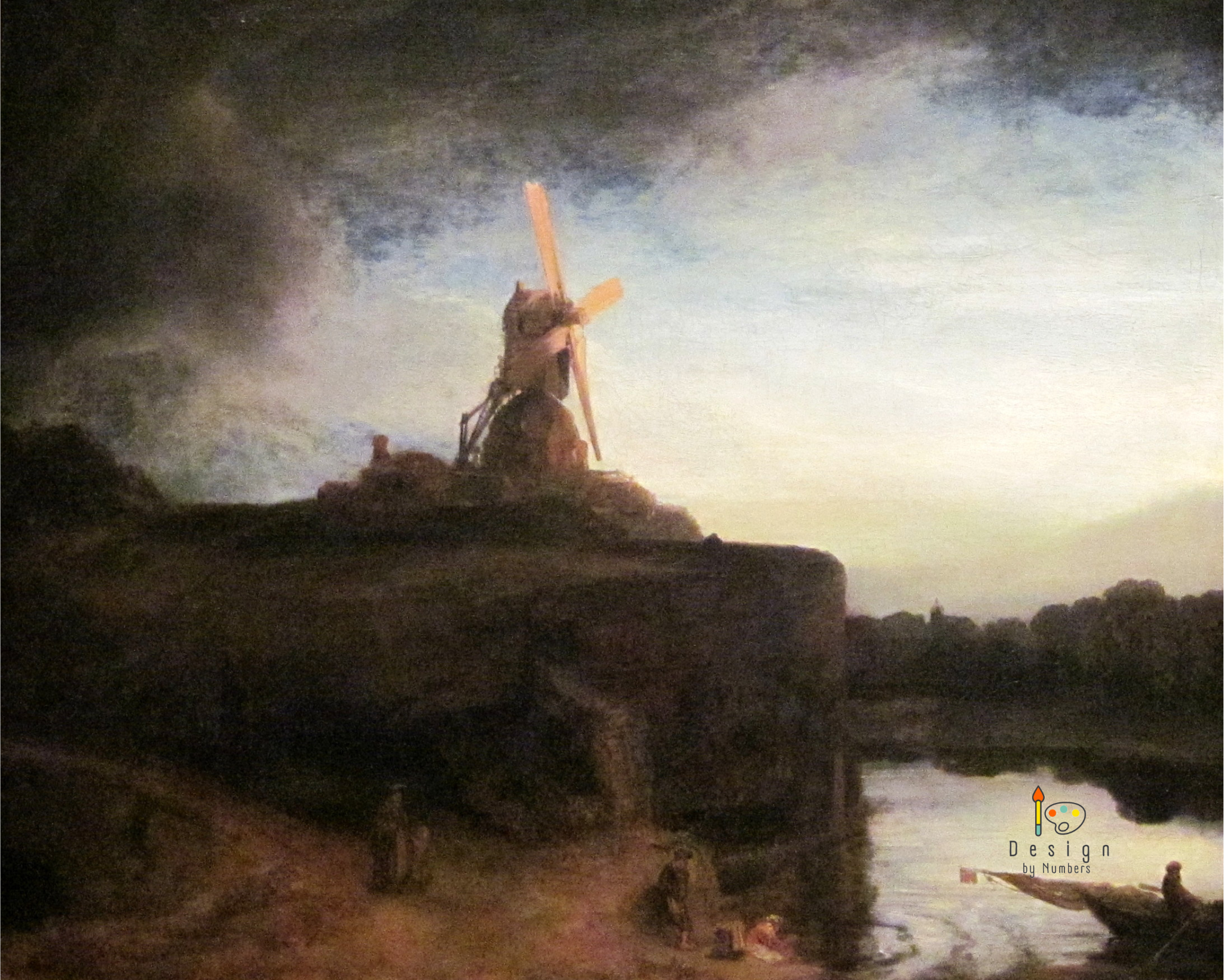 The Mill - Rembrandt - Paint by Numbers