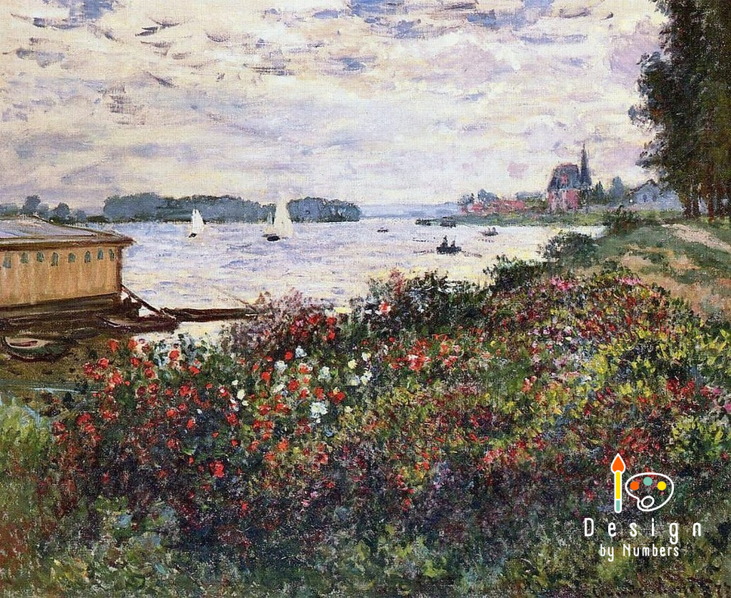 Riverbank at Argenteuil- Claude Monet- Paint by Numbers