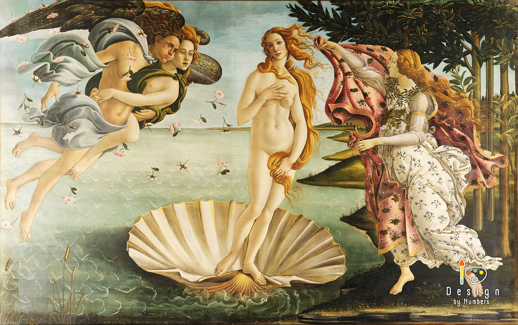 La Nascita di Venere (The Birth of Venus)- Sandro Botticelli- Paint by Numbers