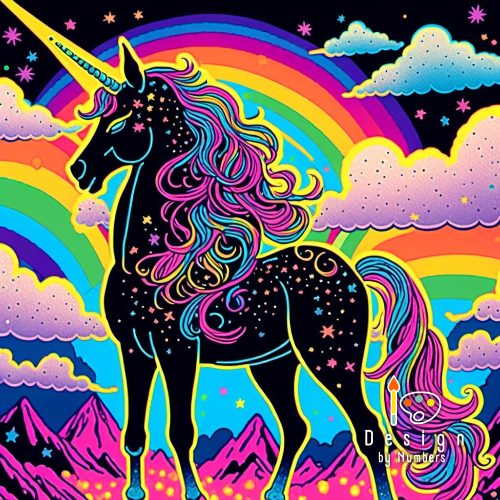 Spatial Unicorn- Paint By Numbers
