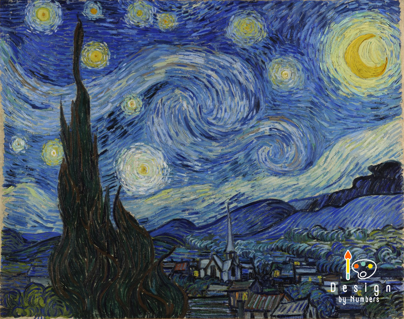Starry Night- Vincent van Gogh- Paint by Numbers
