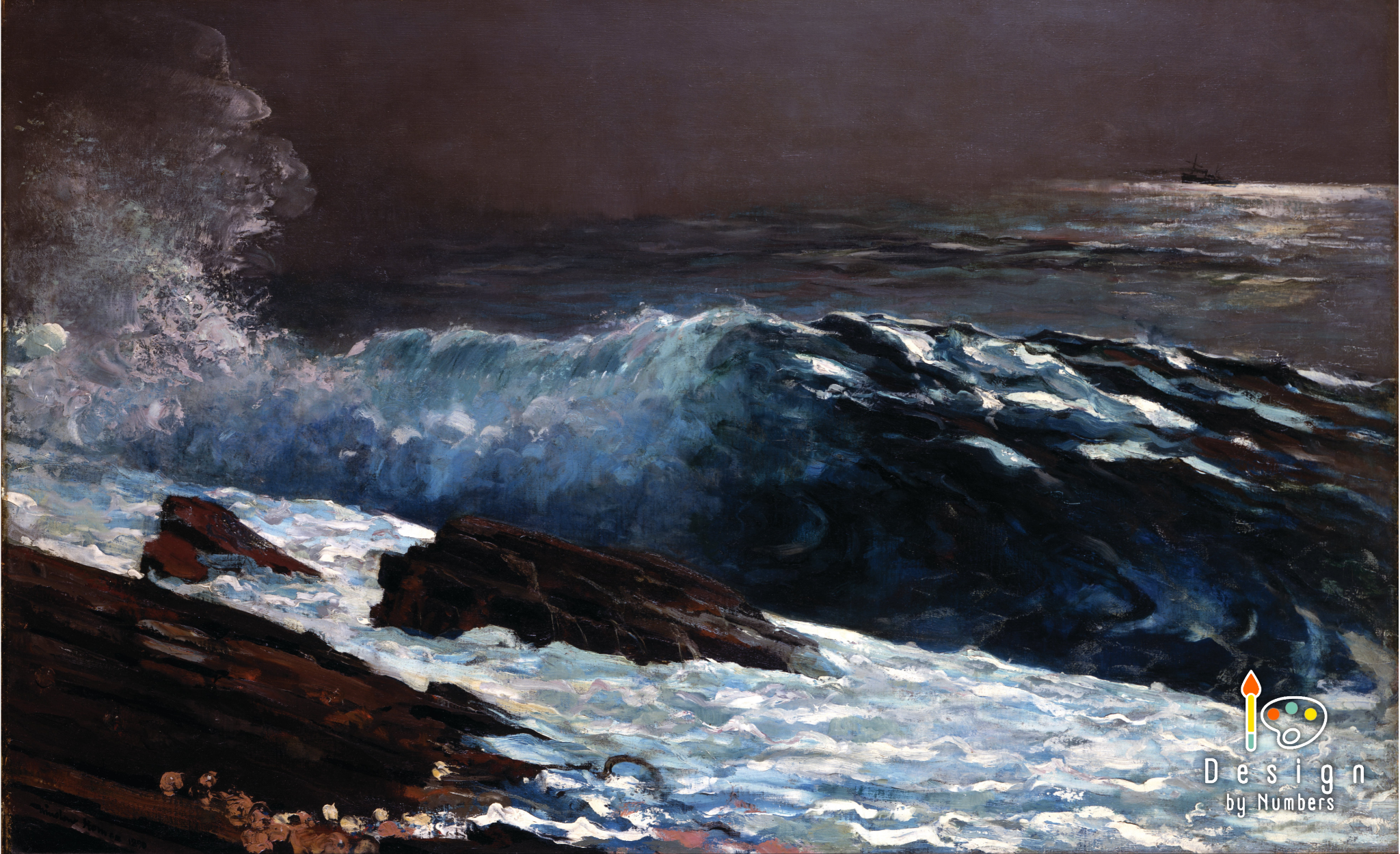 Sunlight on the Coast- Winslow Homer- Paint by Numbers