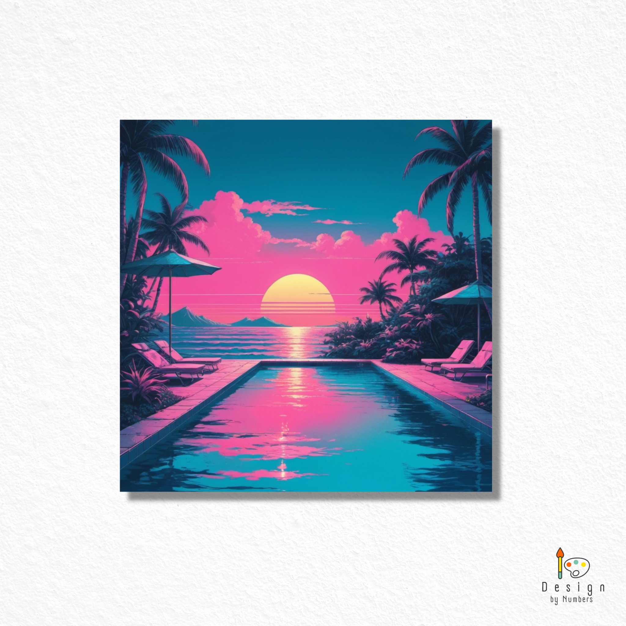 Aqua Sunset- Paint By Numbers