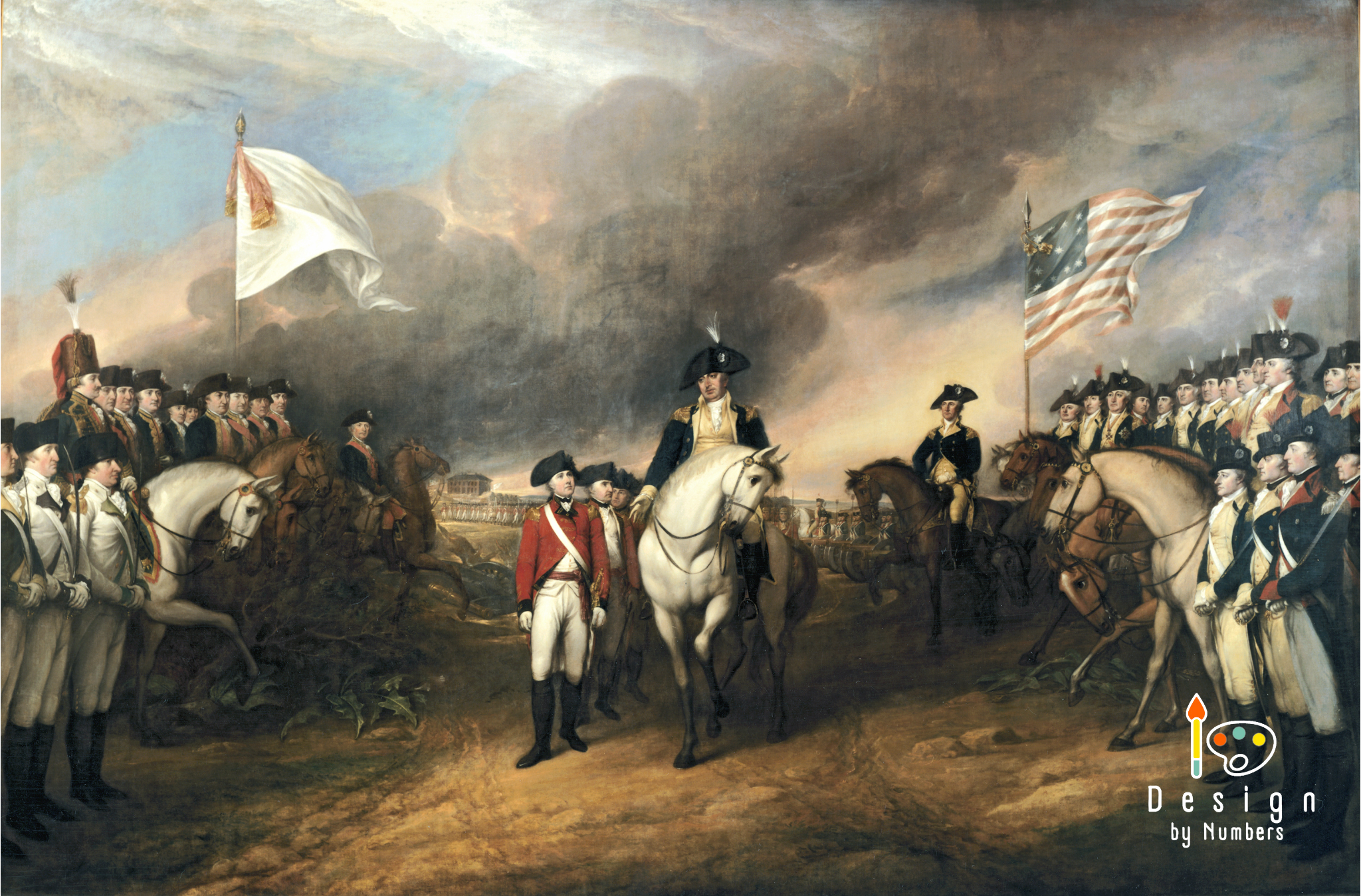 Surrender of Lord Cornwallis - John Trumbull - Paint by Numbers