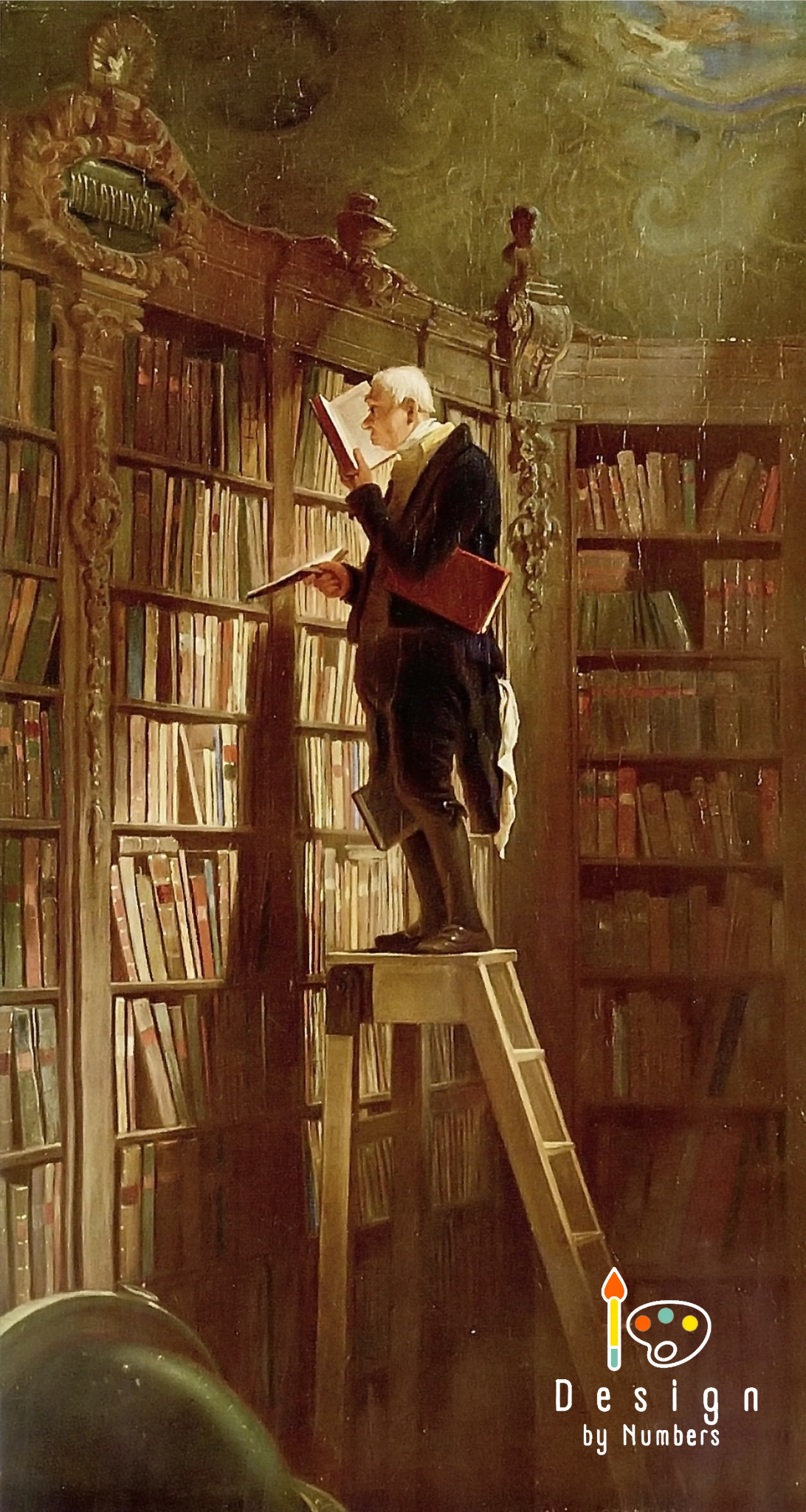 The Bookworm- Carl Spitzweg- Paint by Numbers