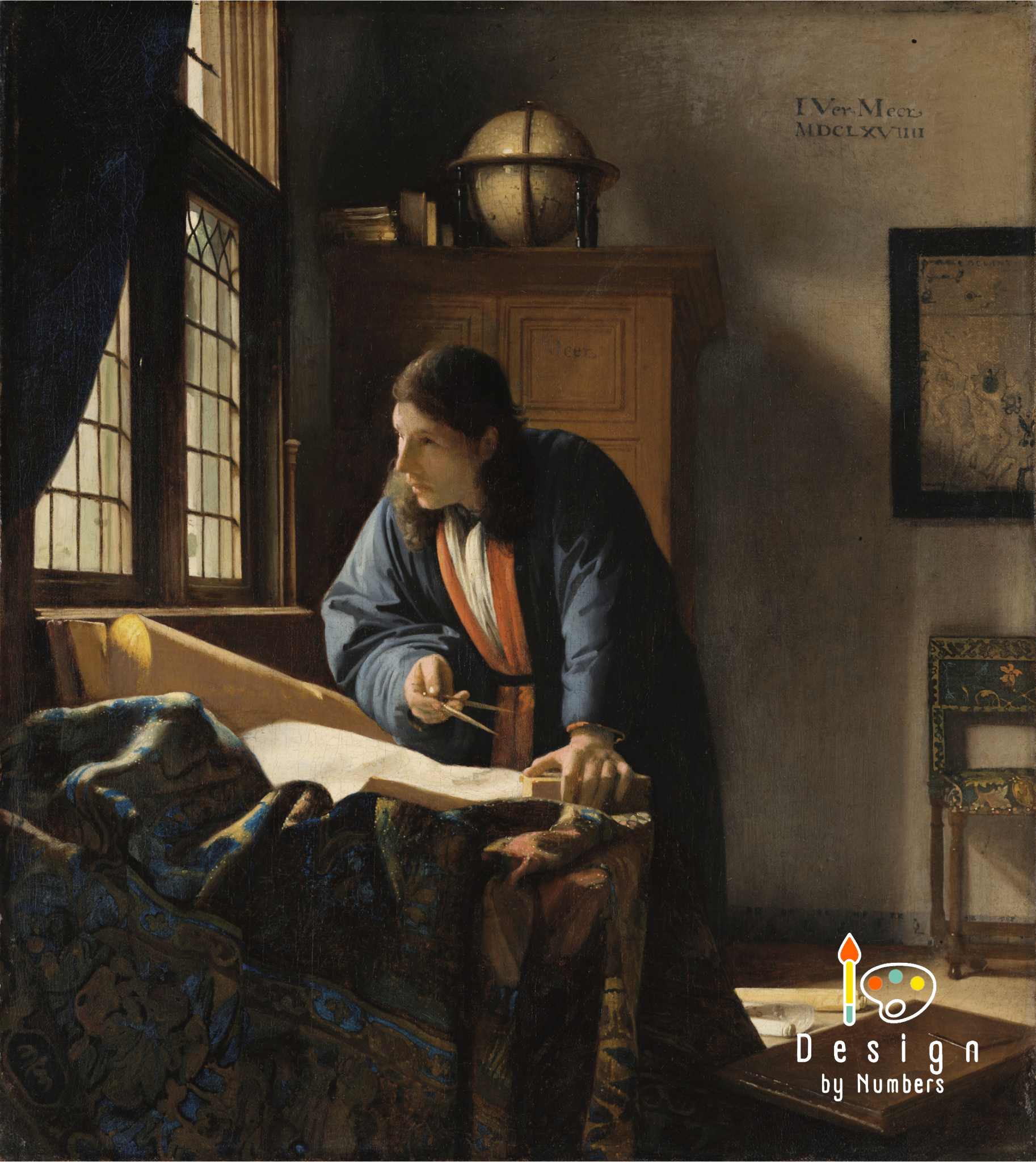 The Geographer- Johannes Vermeer- Paint by Numbers