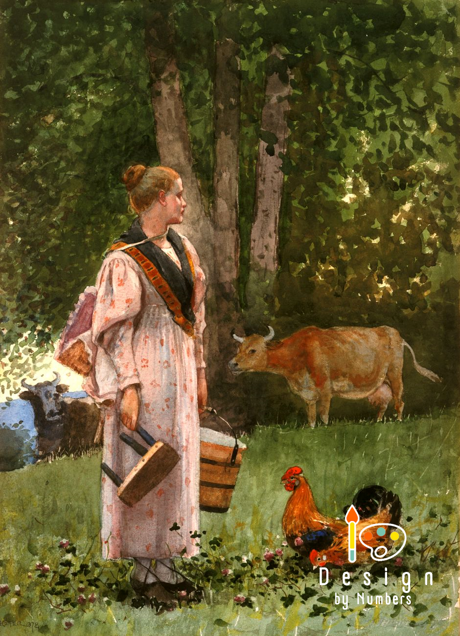 The Milk Maid - Winslow Homer - Paint by Numbers