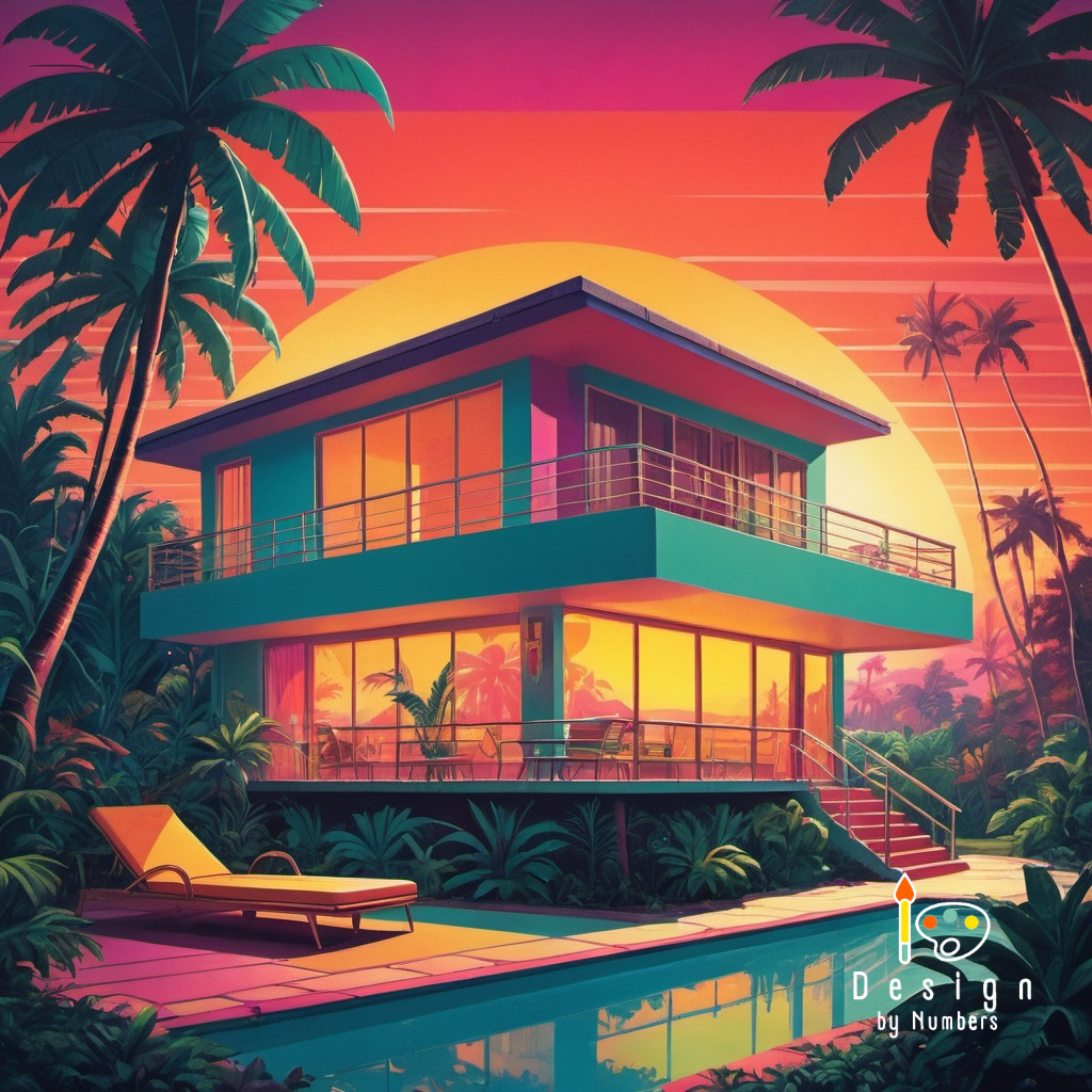 Tropical Bungalow- Paint By Numbers