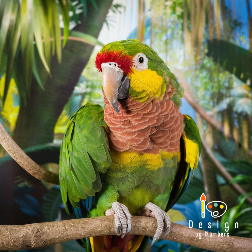 Tropical Parrot- Paint by Numbers