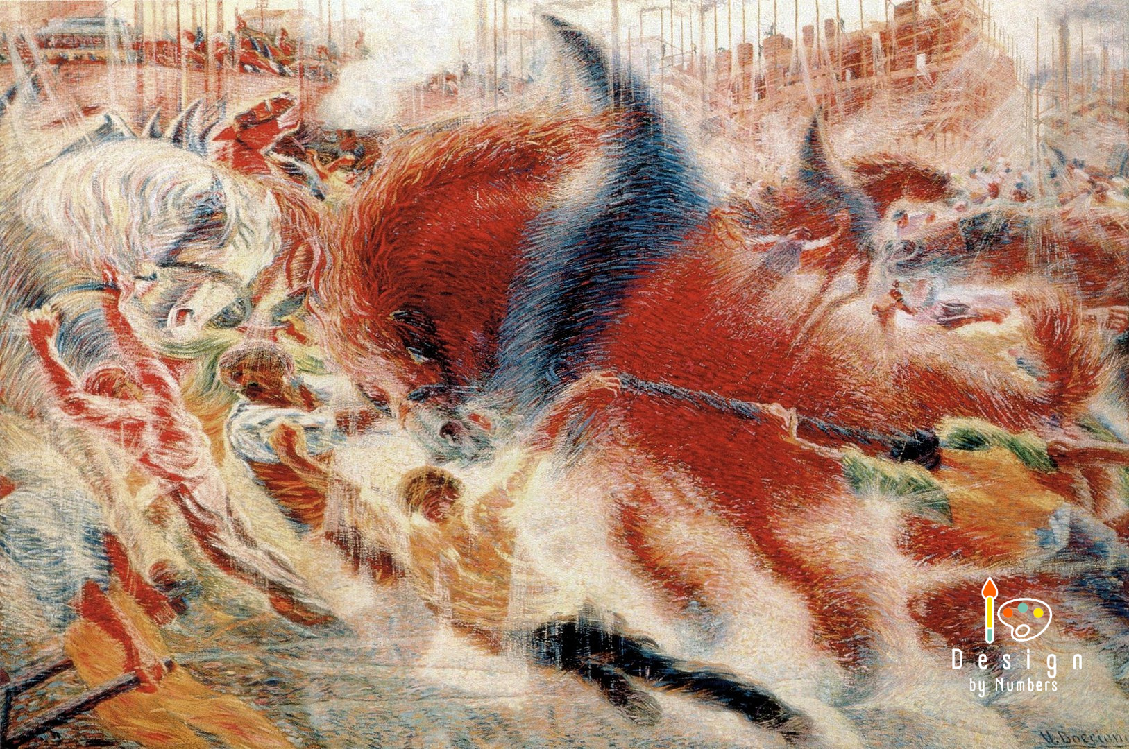 The City Rises- Umberto Boccioni- Paint by Numbers