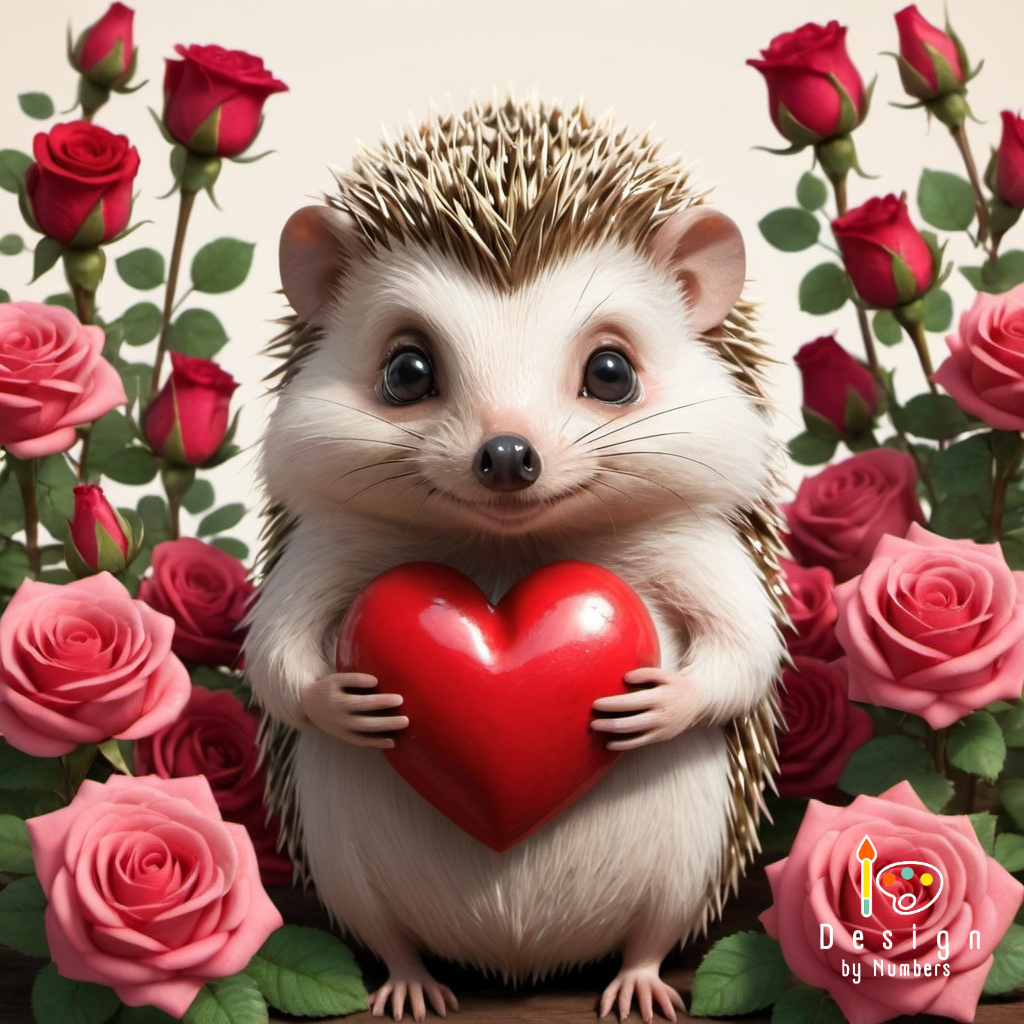Hedgehog Love- Paint By Numbers