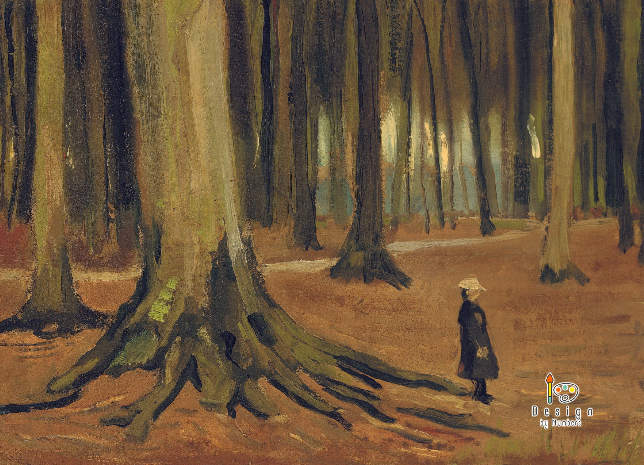 Girl in the Woods- Vincent van Gogh- Paint by Numbers