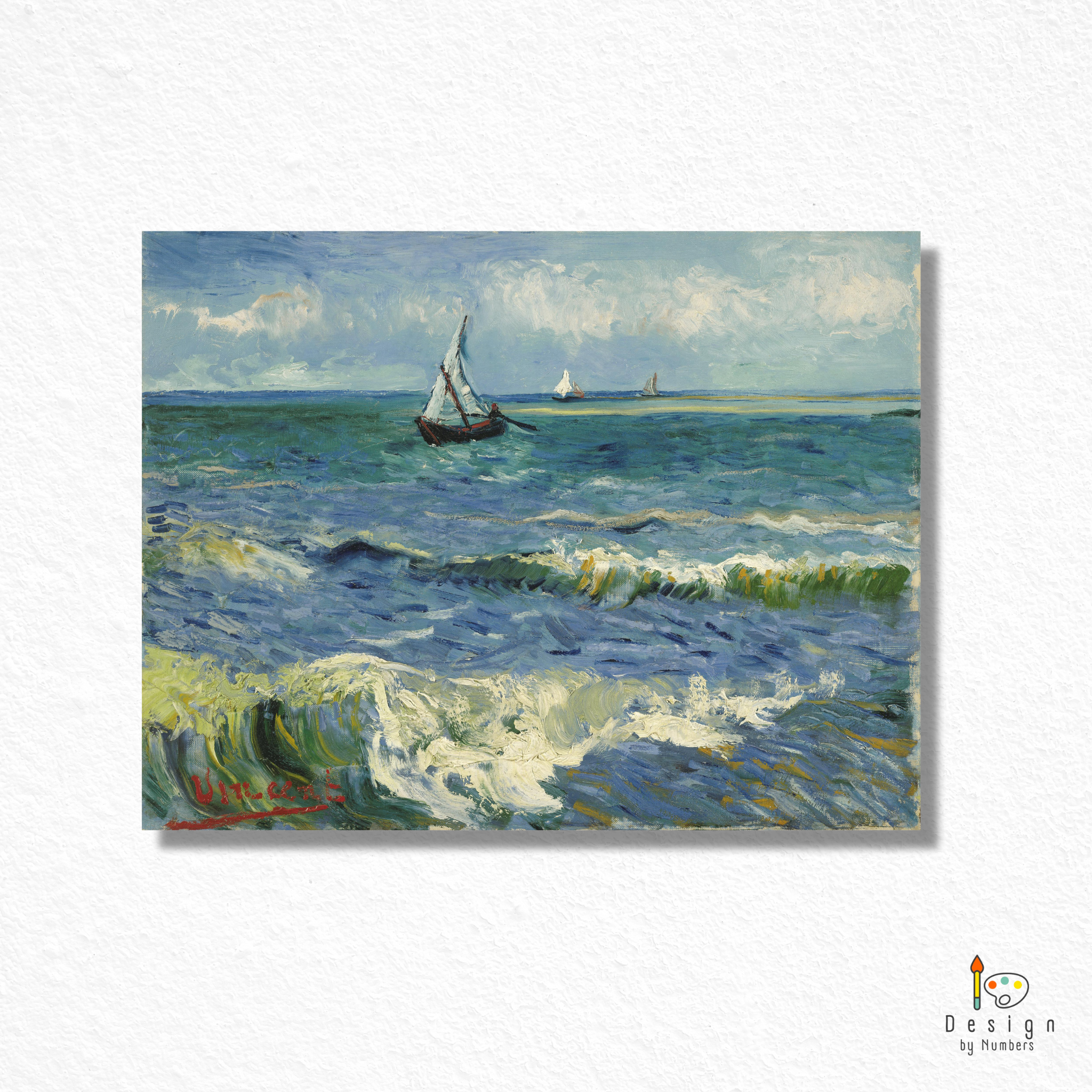 Seascape at Saintes-Maries- Vincent van Gogh- Paint by Numbers