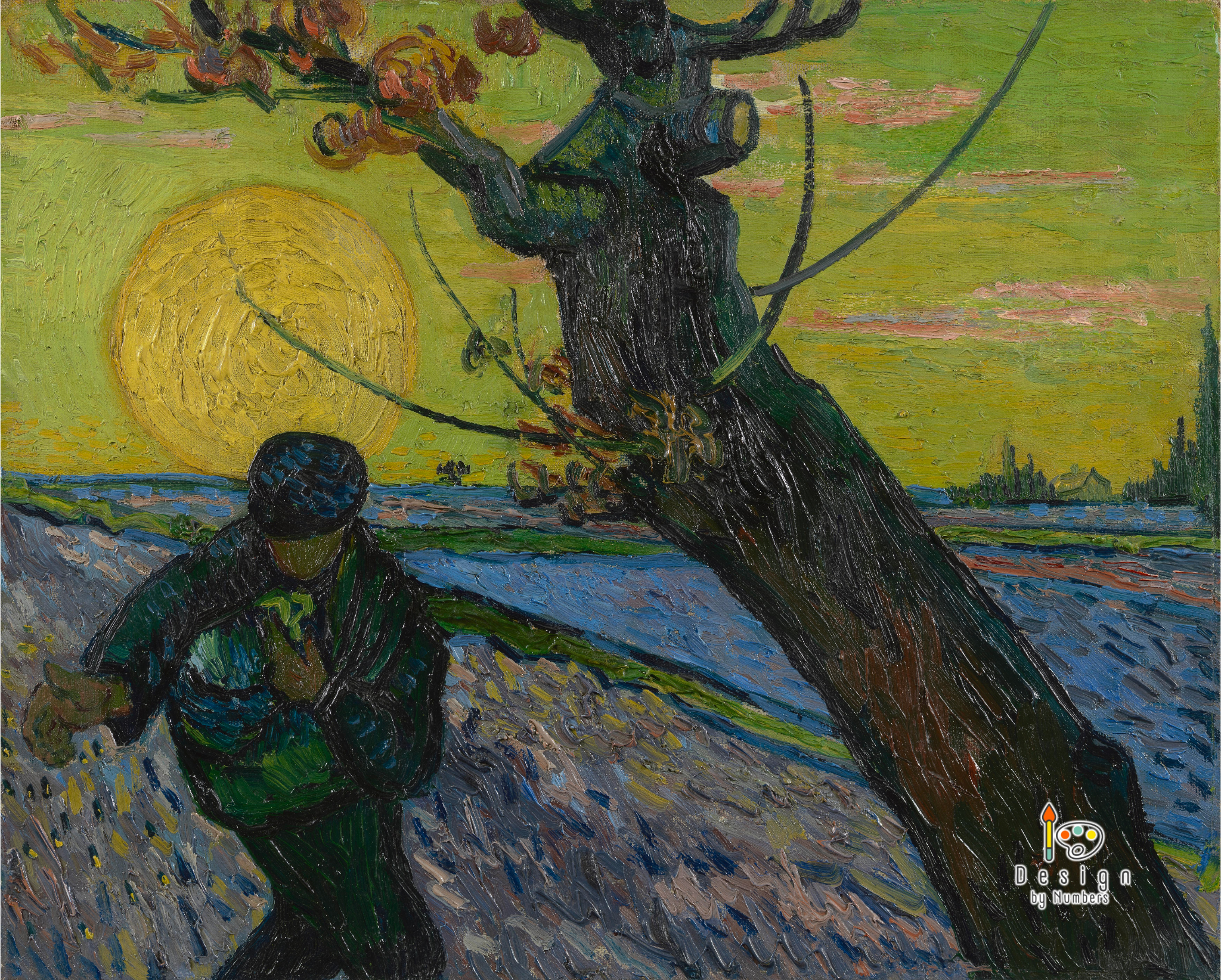 The Sower with the Setting Sun- Vincent van Gogh- Paint by Numbers
