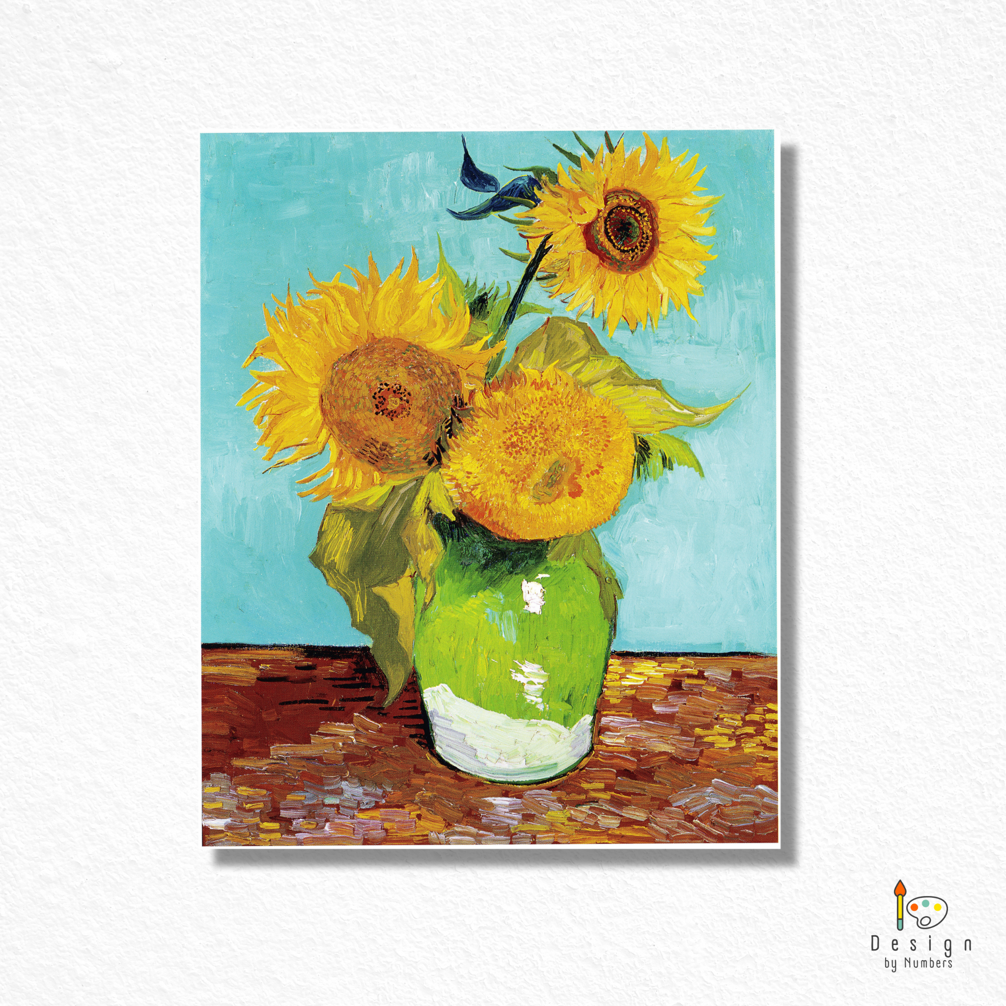 Three Sunflowers in a Vase - Vincent van Gogh - Paint by Numbers
