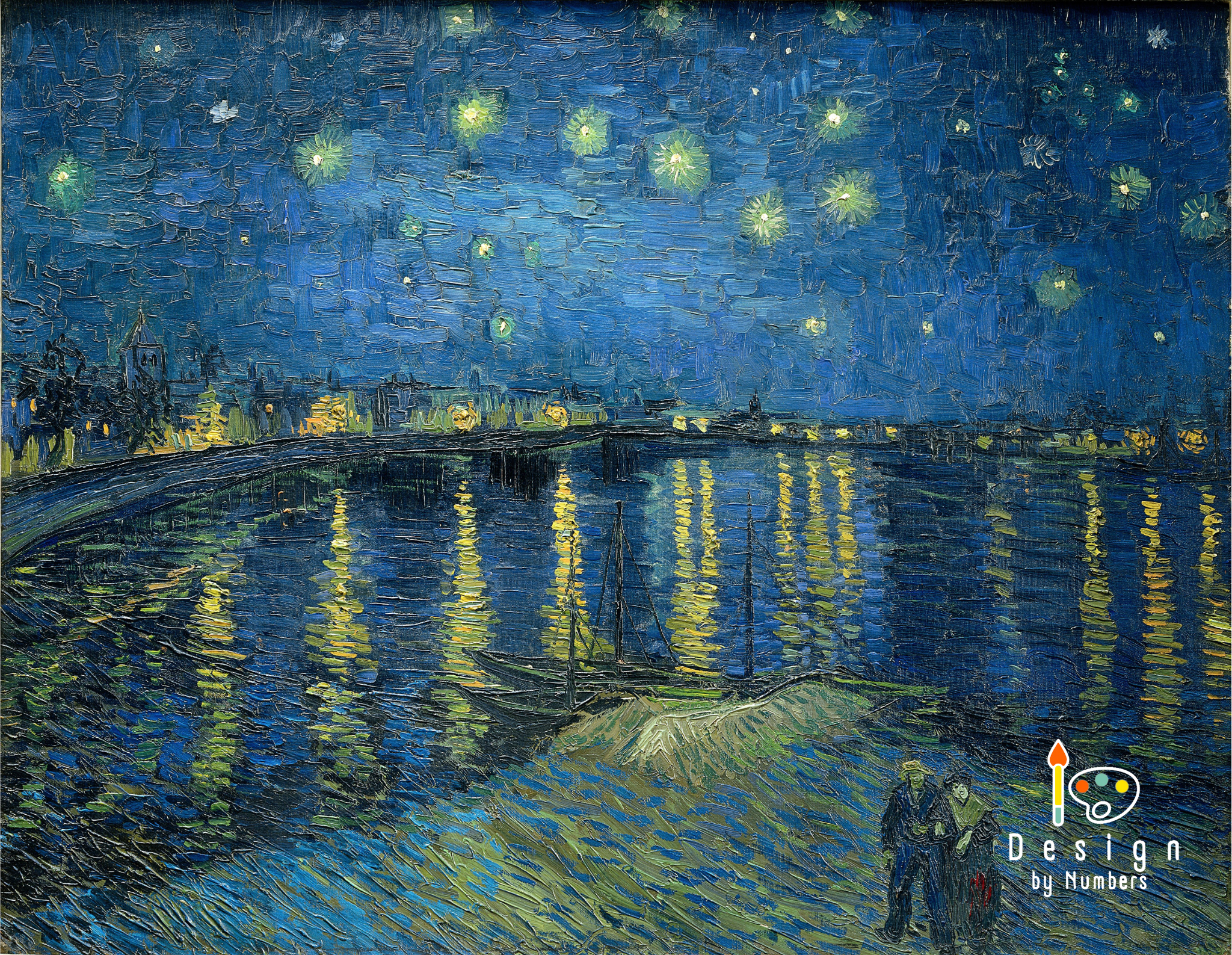 Starry Night over the Rhone - Vincent van Gogh - Paint by Numbers