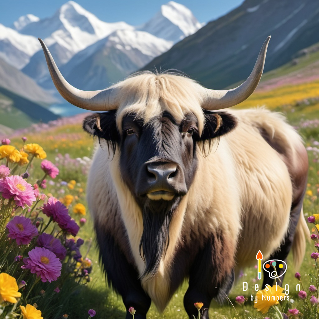 Wildflower Bison- Paint By Numbers