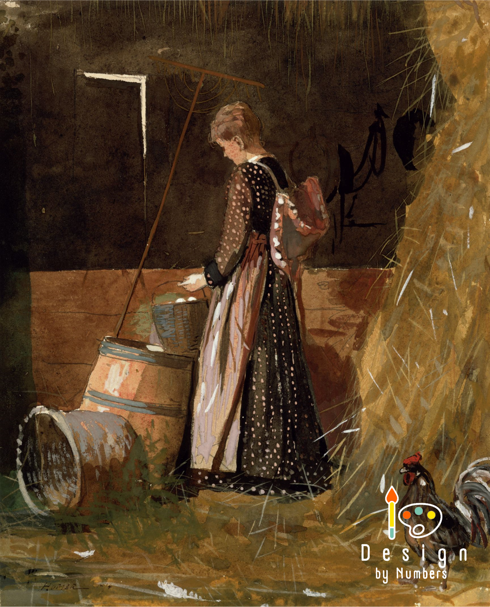 Fresh Eggs- Winslow Homer- Paint by Numbers