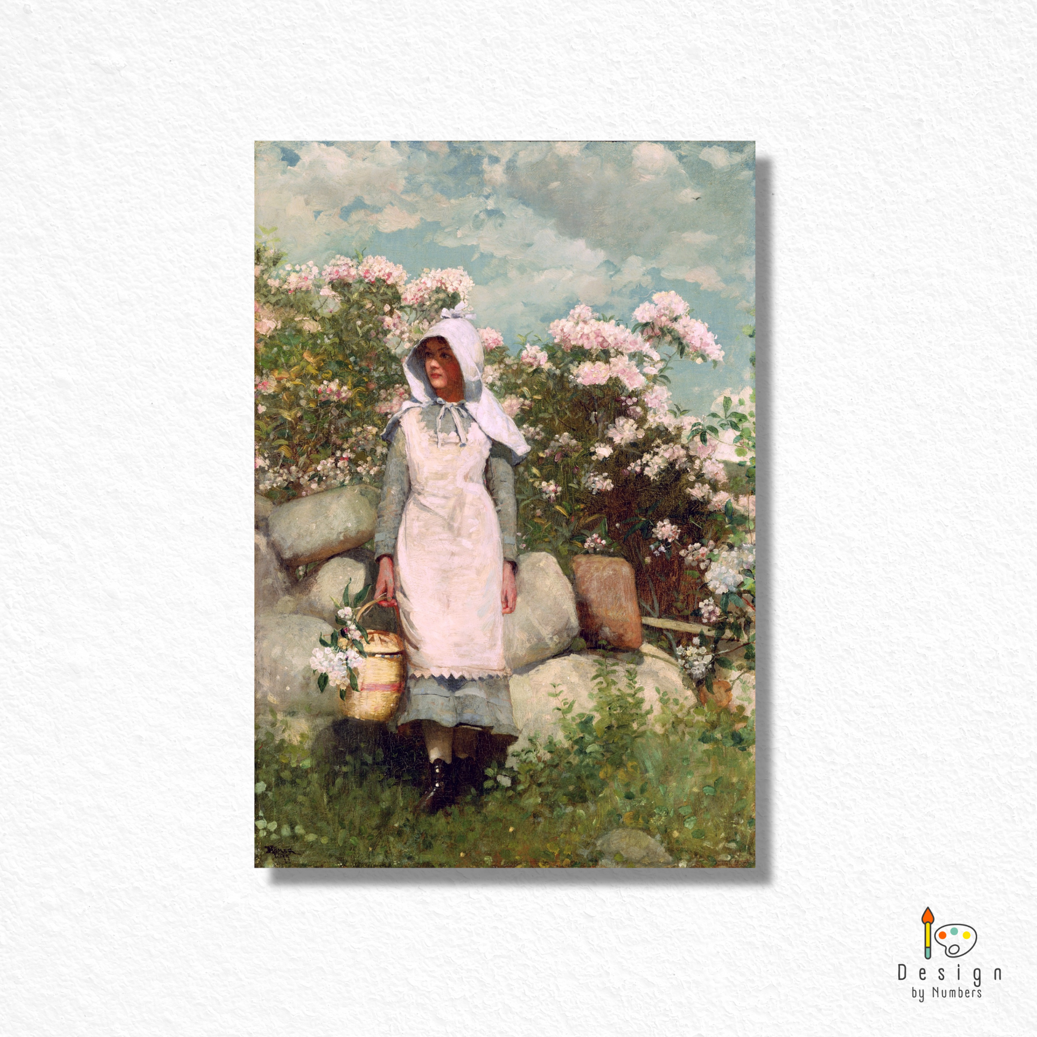 Girl and Laurel - Winslow Homer - Paint by Numbers