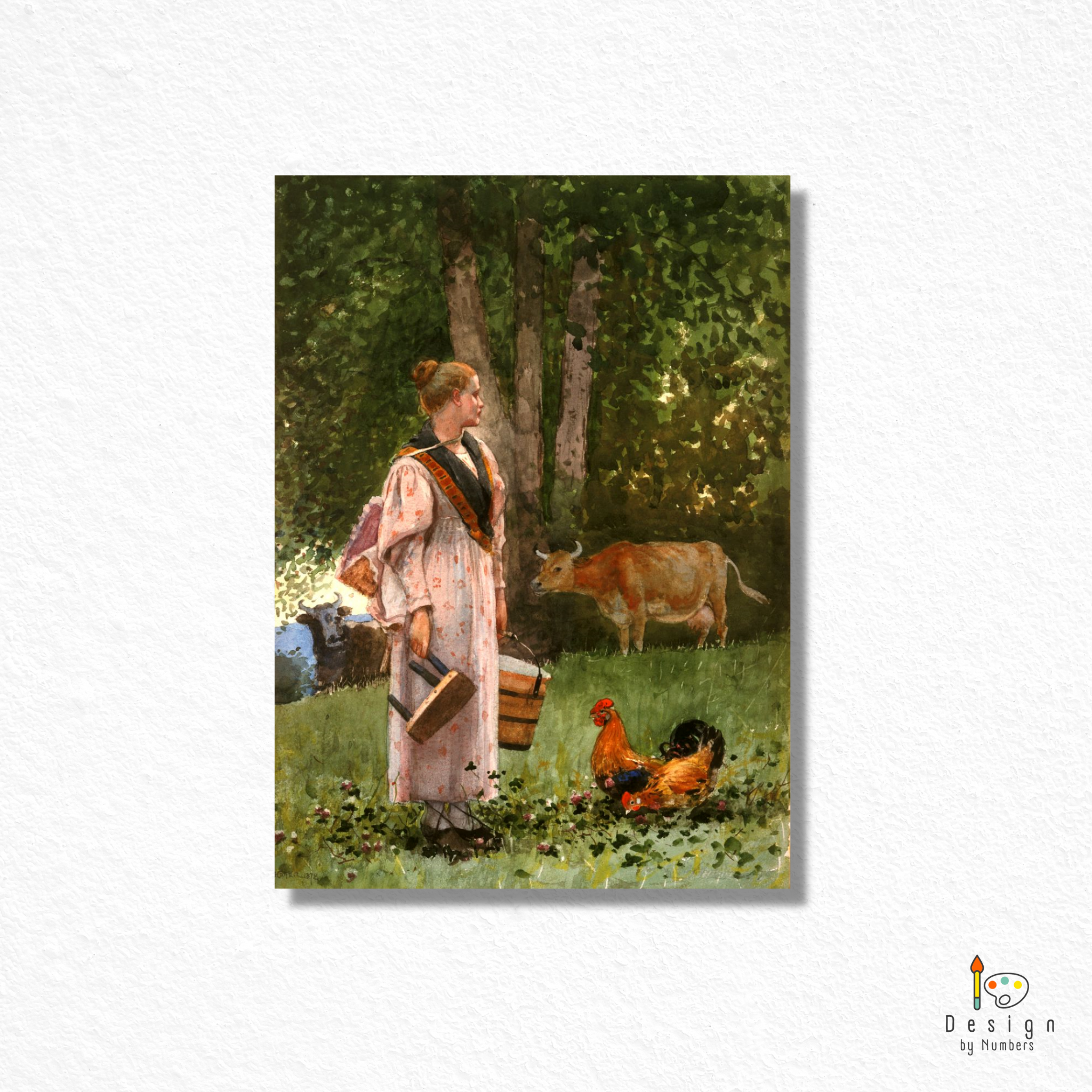 The Milk Maid - Winslow Homer - Paint by Numbers