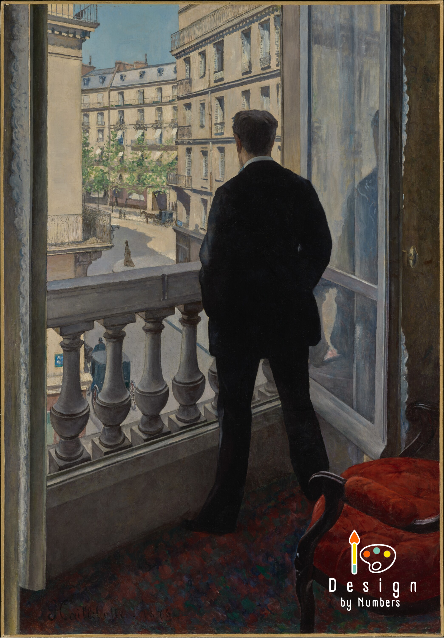 Young Man at His Window - Gustave Caillebotte - Paint by Numbers